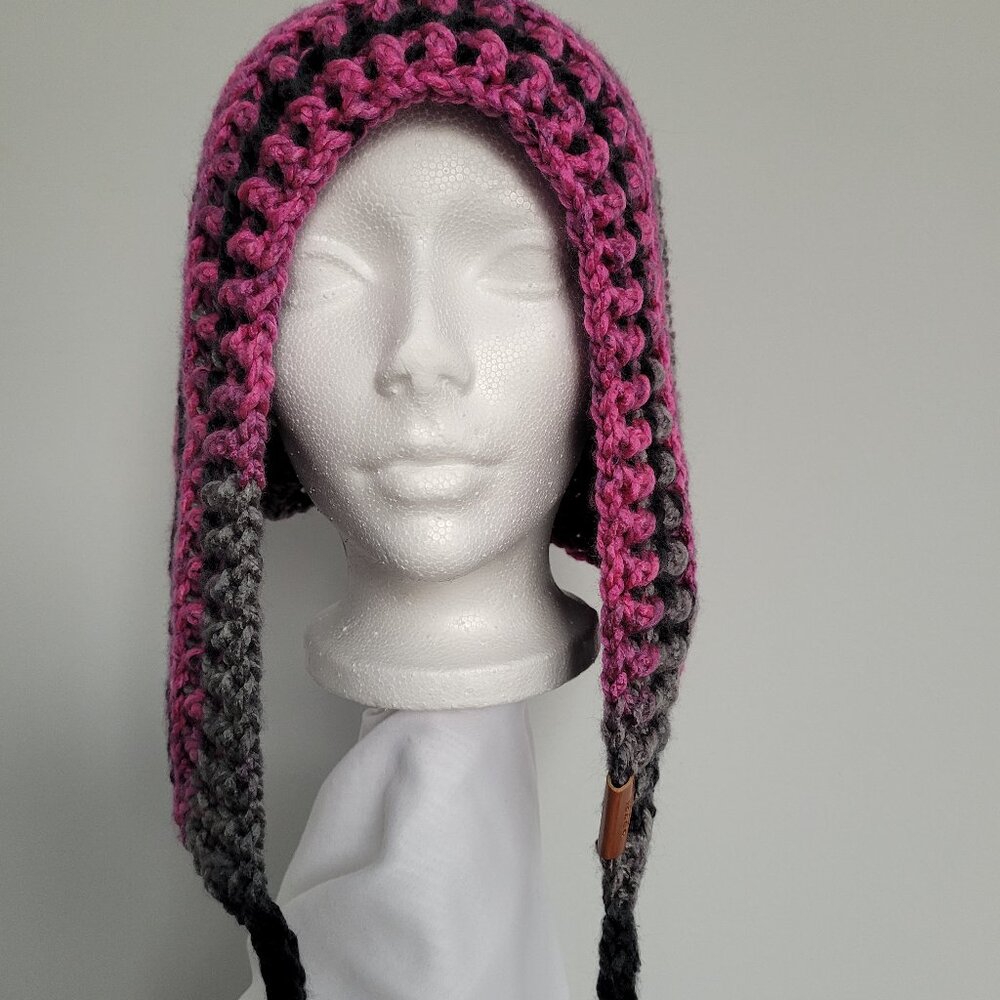 Hand Made OOAK Chunky Crochet Cosplay Fairy Hood Hat, NO Fuss Washer /Dryer Safe